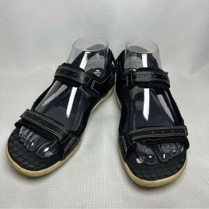 Ecco Sandals Womens Size 38 US 7-7.5 Black Slip On Athletic Outdoors Open Toe